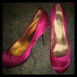Pink and gold heels